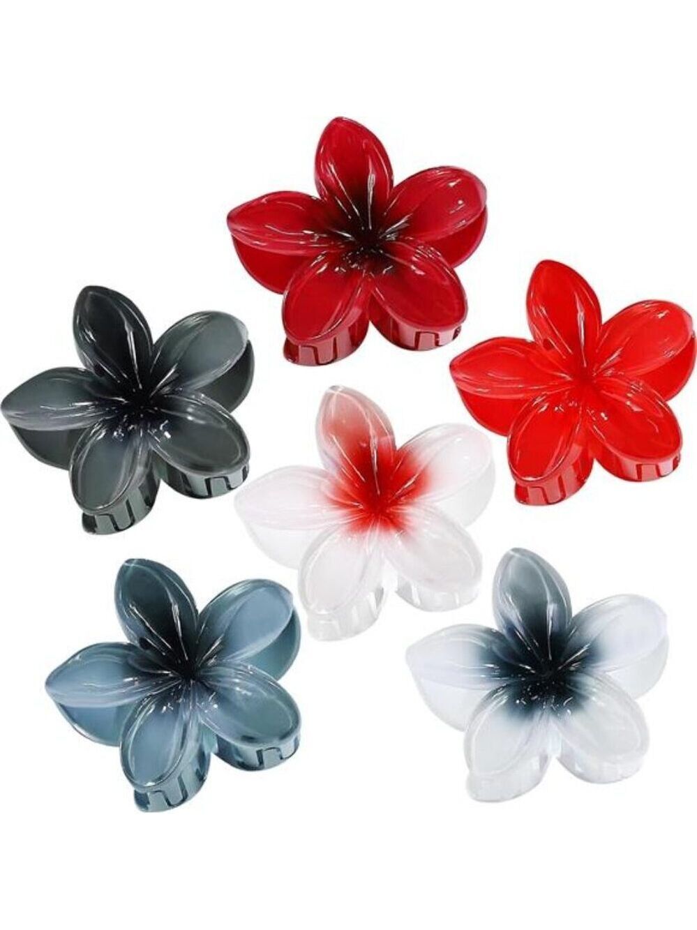 Flower Hair Clips 6 PCS Large Claw Clips for Thick Thin Hair Summer Vacation Gir